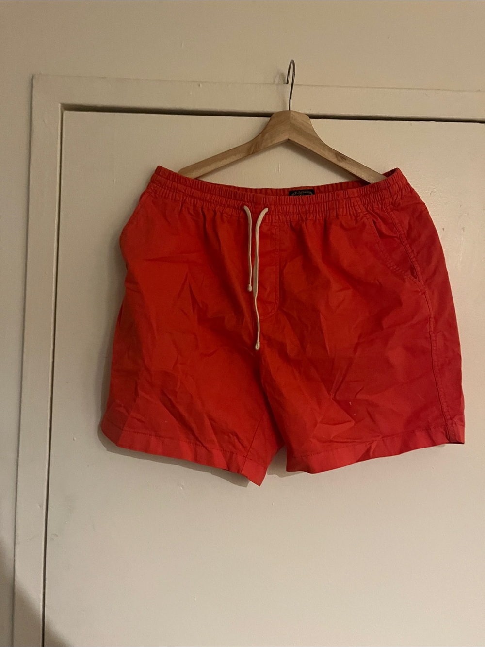 J. Crew Men's Red Flat Front Shorts
